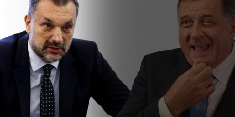 Dodik poručio Konakoviću: Smiješi mu se ”marica”, bijelo će ga zaviti u crno