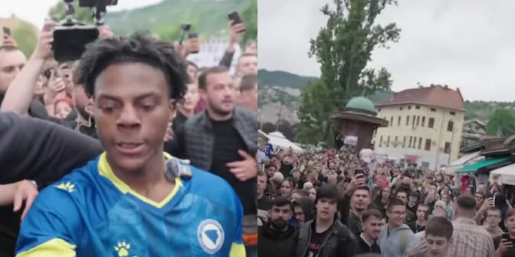 Nikad viđena ludnica na Baščaršiji: IShowSpeed blokirao Sarajevo, stotine mladih trče za njim