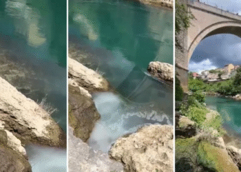 Novo ispuštanje kanalizacije u Neretvu ispod Starog mosta i to na mjestu gdje se turisti umivaju i slikaju