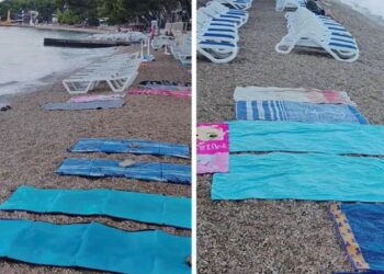 Turisti u Makarskoj navečer po plažama postave peškire i tako čuvaju mjesto za ujutro