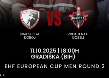 Sloga Doboj – Tenaks Dobele, prenos na RTVG od 18 časova