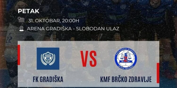 FK Gradiška – KMF Brčko Zdravlje, prenos na RTVG od 20.00