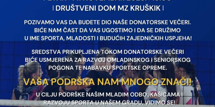 Donatorsko veče ŽOK Gradiška u Kruškiku