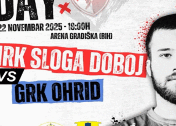 MRK Sloga Doboj – GRK Ohrid, direktan prenosu od 18 časova u programu Radio-televizije Gradiška