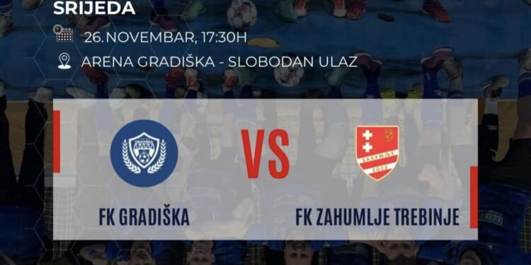 FK Gradiška – FK Zahumlje, prenos na Jutjub kanalu RTVG od 17.30