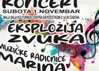 Koncert muzičke radionice „Marina“ pomjeren za sutra 2.novembra