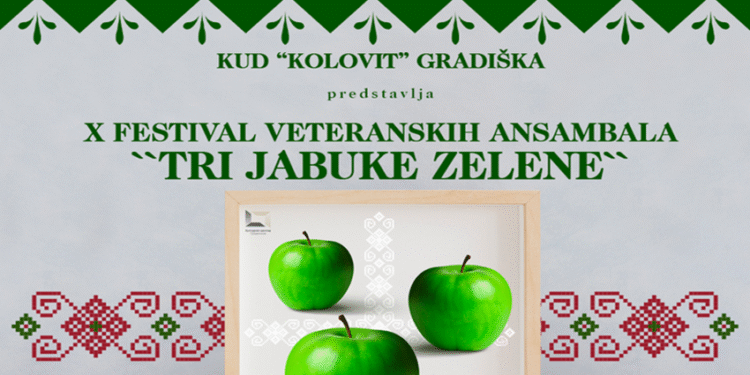 Sutra Festival veteranskih ansambala „Tri jabuke zelene“