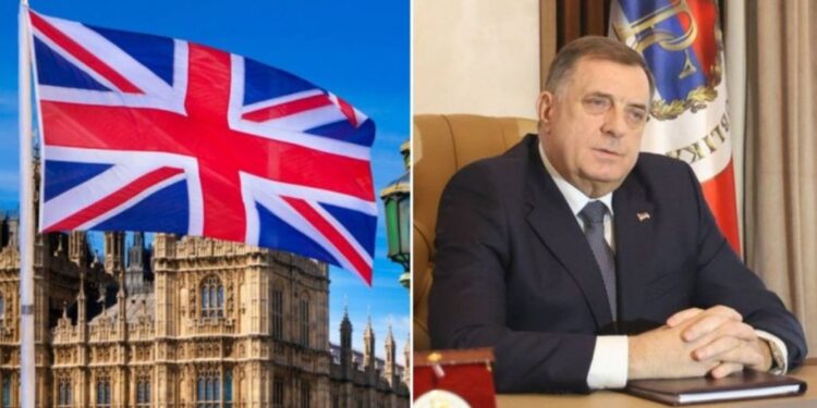 Velika Britanija ostaje pri sankcijama: “Mjere protiv Dodika i Cvijanović ostaju na snazi”