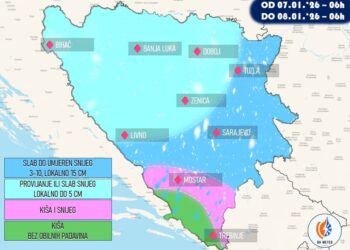 Novi hladni val u BiH: Lokalni snijeg, jutarnji mraz i osjetno zahlađenje krajem sedmice