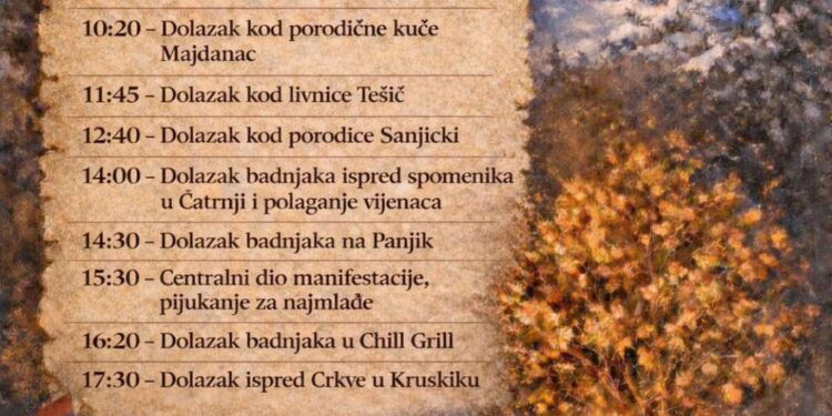 Program obilježavanja Badnjeg dana u Kruškiku
