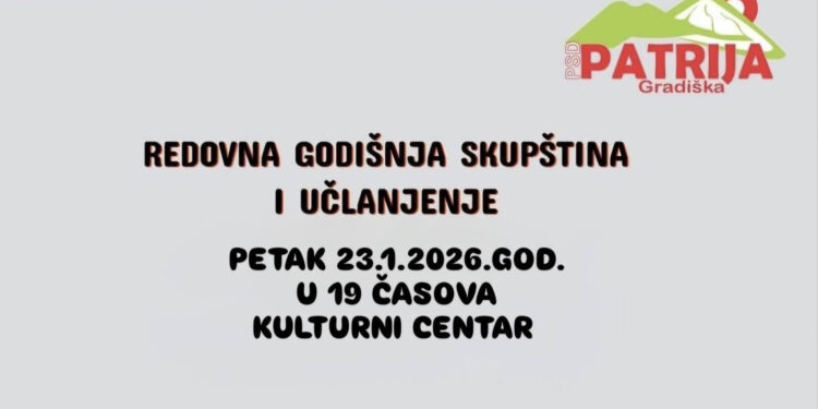 Godišnja skupština „Patrije“ 23. januara