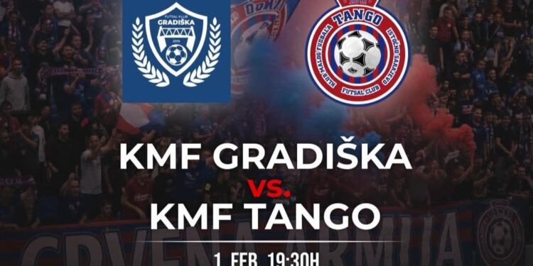 FK Gradiška – KMF Tango, prenos na Jutjub kanalu RTVG od 19.30