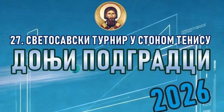 Tradicionalni 27. Svetosavski stonoteniski turnir u nedjelju u Donjim Podgradcima