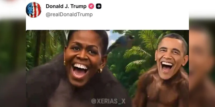 Trump izbrisao objavu u kojoj su Obame predstavljene kao majmuni
