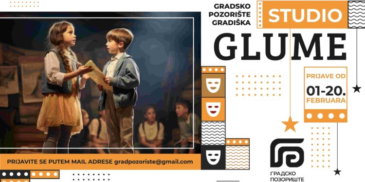 Prijavi se za studio glume Gradskog pozorišta Gradiška