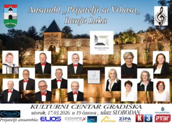 Koncert ansambla „Prijatelji sa Vrbasa“ u Gradišci