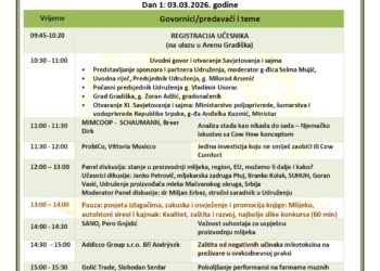 XI Savjetovanje i sajam mljekara Republike Srpske 3. i 4. marta u Areni Gradiška