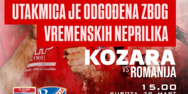 Odložena utakmica između Kozare i Romanije