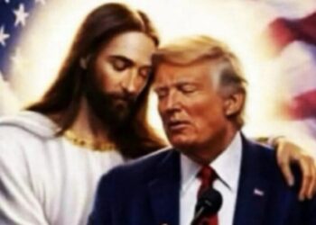 Trump objavio sliku na kojoj ga grli Isus