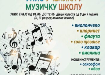 JU Muzička škola „Branko Smiljanić“ upisuje novu generaciju učenika