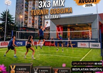 U toku prijave za turnir 3×3 u odbojci na umjetnoj travi