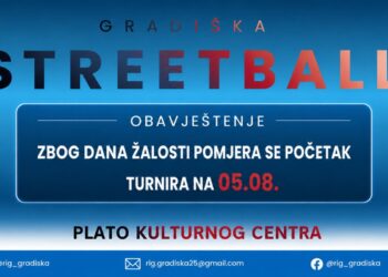 Zbog Dana žalosti početak „Streetball“ turnira pomjeren na 5. avgust